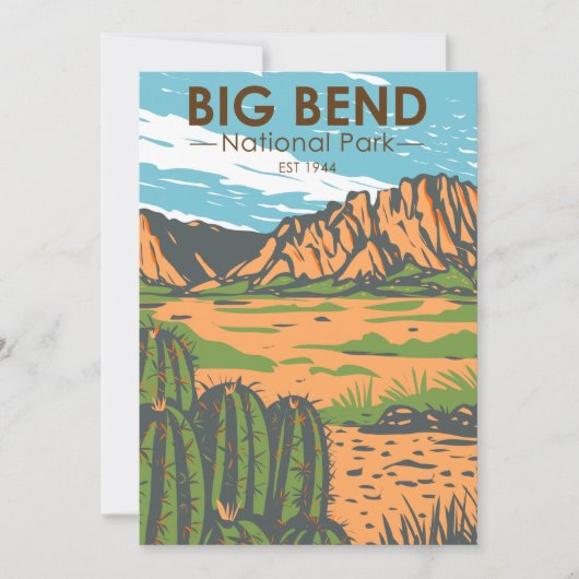 ビッグベンドナショナルパークチワフアンデザートヴィンテージ シーズンカード (正面)