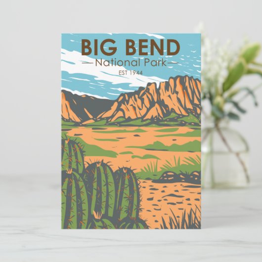 ビッグベンドナショナルパークチワフアンデザートヴィンテージ シーズンカード (スタンド正面)