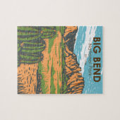 ビッグベンドナショナルパークチワフアンデザートヴィンテージ ジグソーパズル (横)
