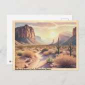 ビッグベンドナショナルパークチワフアンデザートヴィンテージ ポストカード (正面/裏面)