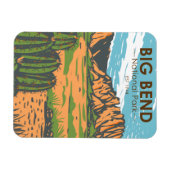 ビッグベンドナショナルパークチワフアンデザートヴィンテージ マグネット (横)