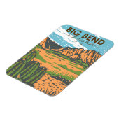 ビッグベンドナショナルパークチワフアンデザートヴィンテージ マグネット (左側)
