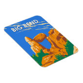 ビッグベンドナショナルパークバランスロックヴィンテージ マグネット (右側)