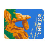 ビッグベンドナショナルパークバランスロックヴィンテージ マグネット (横)