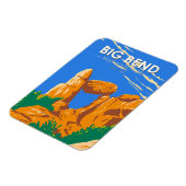 ビッグベンドナショナルパークバランスロックヴィンテージ マグネット (左側)