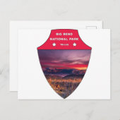 ビッグベンドナショナルパークマウンテンサンセットテキサス州 ポストカード (正面/裏面)