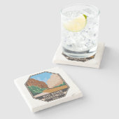 ビッグベンドナショナルパークリオグランデヴィンテージ ストーンコースター (横)