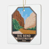 ビッグベンドナショナルパークリオグランデヴィンテージ セラミックオーナメント (左)