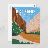 ビッグベンドナショナルパークリオグランデヴィンテージ ポストカード (正面/裏面)