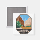 ビッグベンドナショナルパークリオグランデヴィンテージ マグネット (正面/裏面)