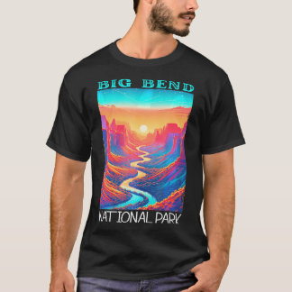 ビッグベンドナショナルパークヴィンテージハイキングキャンピングバカ Tシャツ