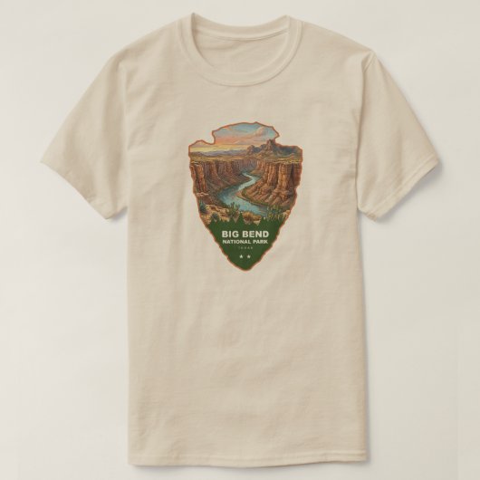 ビッグベンド国立公園の矢じり Tシャツ (デザイン正面)