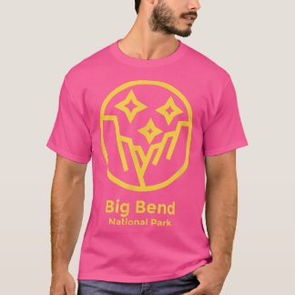 ビッグベンド国立公園テアズミニマルレトログラフ Tシャツ