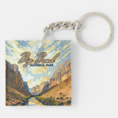 ビッグベンド国立公園テキサス州砂漠レトロ キーホルダー (裏面)