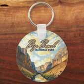 ビッグベンド国立公園テキサス州砂漠レトロ キーホルダー (正面)