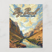 ビッグベンド国立公園テキサス州砂漠レトロ ポストカード (正面)
