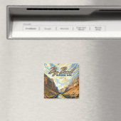 ビッグベンド国立公園テキサス州砂漠レトロ マグネット (インサイチュ (食洗機))