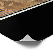 ビッグベンド国立公園テキサス州衛星ポスターマップ ポスター (角)