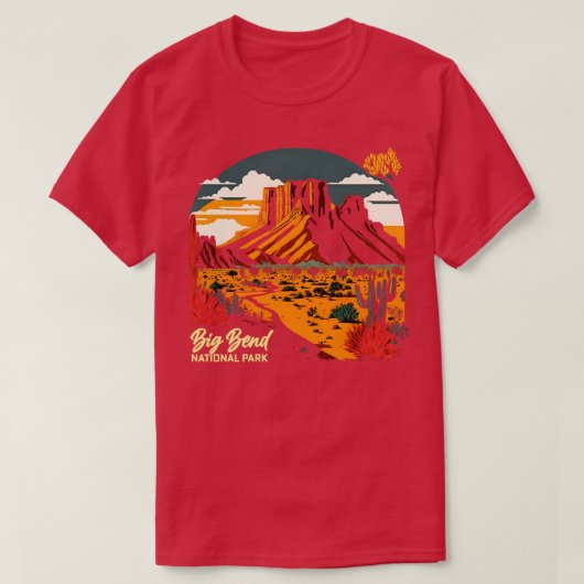 ビッグベンド国立公園テキサス州 Tシャツ (デザイン正面)