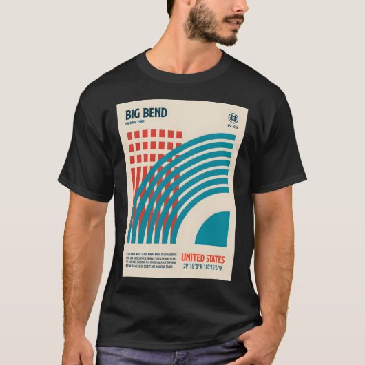 ビッグベンド国立公園トラベルアート Tシャツ (正面)