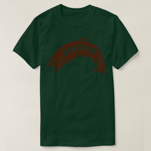 ビッグベンド国立公園フィッシュブラウン Tシャツ (デザイン正面)
