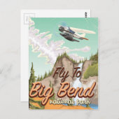 ビッグベンド国立公園ヴィンテージ旅行ポスター ポストカード (正面/裏面)
