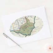 ビッグベンド国立公園地図ステッカー 楕円形シール (封筒)