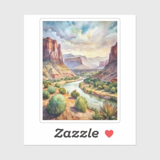 ビッグベンド国立公園水絵を描色 シール (シート)