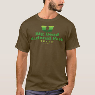 ビッグベンド国立公園 レトロバッジ アローヘッド グリーン Tシャツ