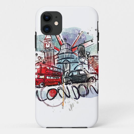 ビッグベンバス ロンドンのランドマーク Case-Mate iPhoneケース (裏面)