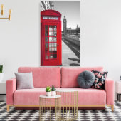 ビッグベンレッド電話 キャンバスプリント (インサイチュ (リビング))