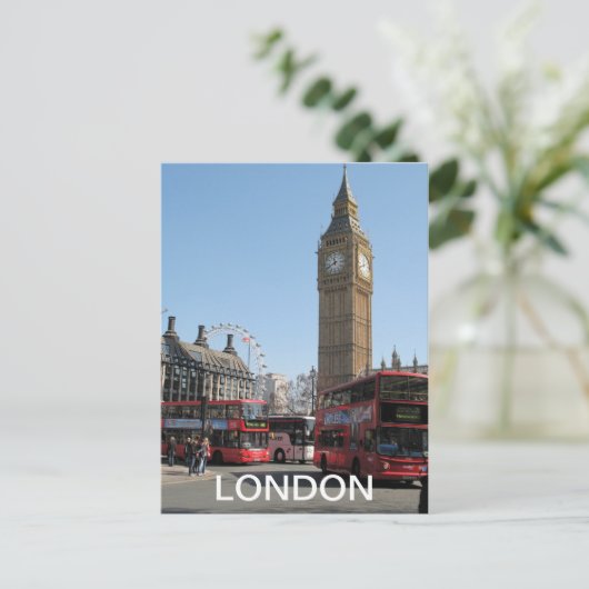 ビッグベンロンドンアイウェストミンスター英国はがき ポストカード (スタンド正面)