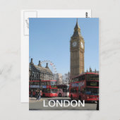 ビッグベンロンドンアイウェストミンスター英国はがき ポストカード (正面/裏面)
