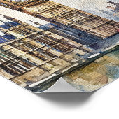 ビッグベンロンドンウォーターカラーアートプリント ポスター (角)