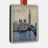 ビッグベンロンドンウォーターカラーアート メタルオーナメント (右)