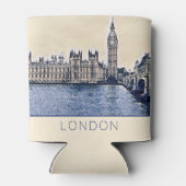 ビッグベンロンドンウォーターカラーアート 缶クーラー (裏面)