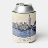 ビッグベンロンドンウォーターカラーアート 缶クーラー (缶裏面)