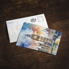 ビッグベンロンドンウォーターカラー 招待状