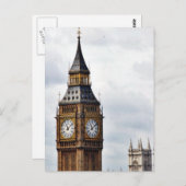 ビッグベンロンドンクロックタワーズアンドウェストミンスターアビー ポストカード (正面/裏面)