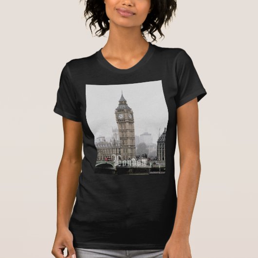 ビッグベンロンドン(水彩画) Tシャツ (正面)