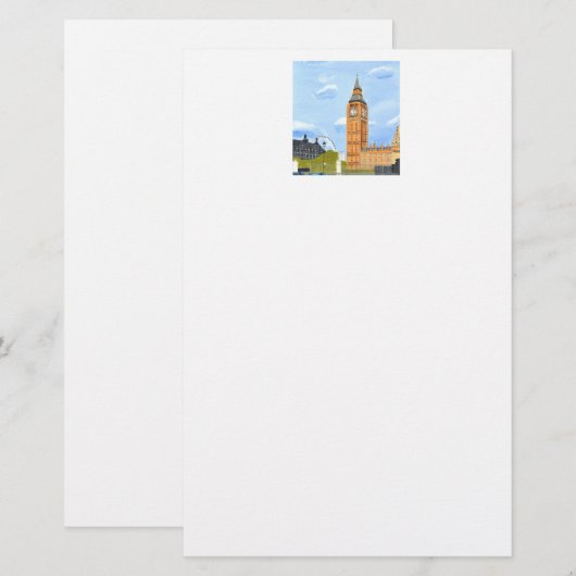 ビッグベン固定紙 便箋 (正面/裏面)