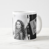 ビッグベン時計塔、ロンドンで楽しい時間 ジャンボコーヒーマグカップ (正面右)