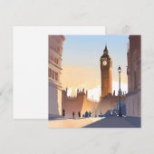ビッグベン時計塔 | ロンドン イングランド イギリス カード (正面/裏面)