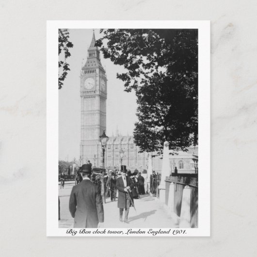 ビッグベン・クロック&下院1901ロンドン ポストカード (正面)