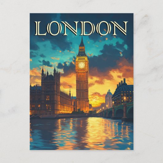 ビッグベン、ロンドントラベル ポストカード (正面)