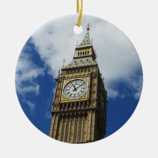 ビッグベン、ロンドン、イギリス セラミックオーナメント (正面)