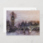 ビッグベン – ロンドン，イングランド ポストカード (正面/裏面)
