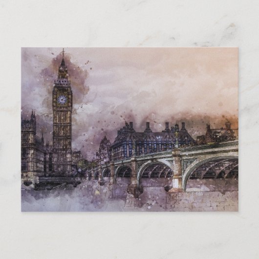 ビッグベン – ロンドン，イングランド ポストカード (正面)