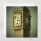 ビッグベン，ロンドン，ウェストミンスター宮殿 サンキューカード (正面/裏面)