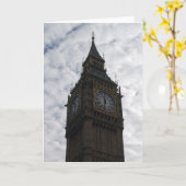 ビッグベン – ロンドン – グリーティングカード (黄色い花)